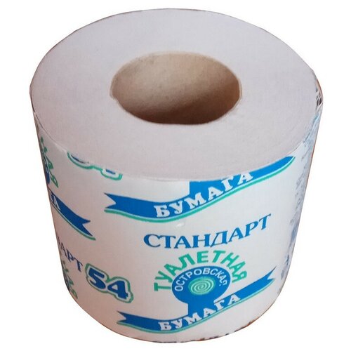 Бумага туалетная 1-сл. островская сер с втулкой, 1 рул