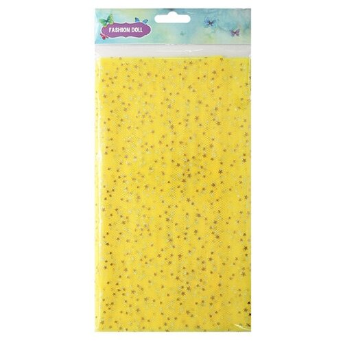 28445 Сетка со звездочками, 50см*75см (+/-2,0см), желтый