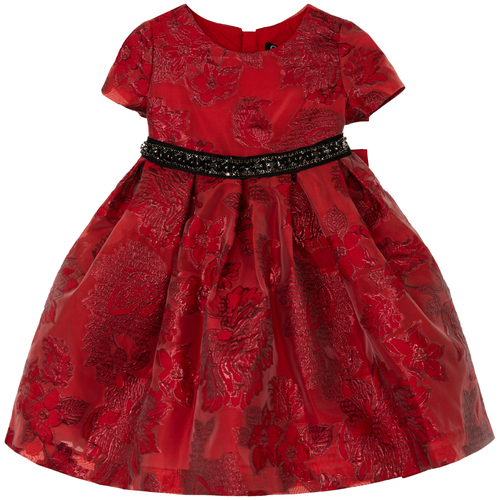 фото Платье gulliver baby, нарядное, размер 74, красный