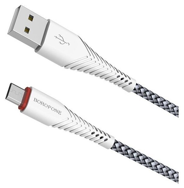 Кабель BOROFONE BX25 Powerful USB - microUSB 1 м белый