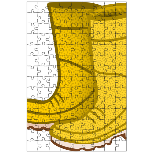фото Магнитный пазл 27x18см."ботинок, сапоги, одежда" на холодильник lotsprints