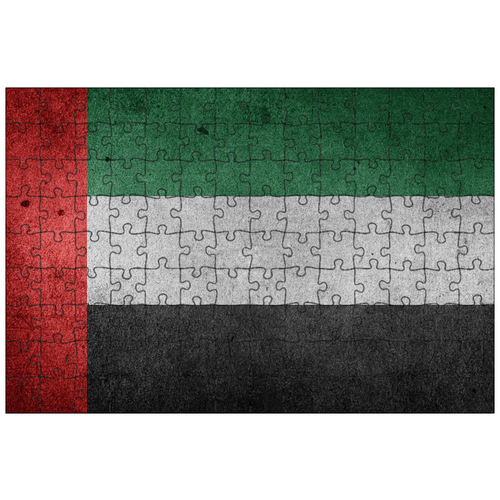 фото Магнитный пазл 27x18см."флаг, объединенные арабские эмираты, оаэ" на холодильник lotsprints