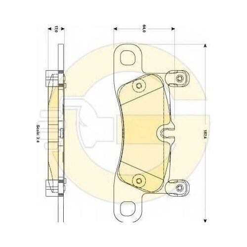 GIRLING 6118772 Колодки тормозные JAGUAR XF/XJ/XK 5.0 09- задние 1шт