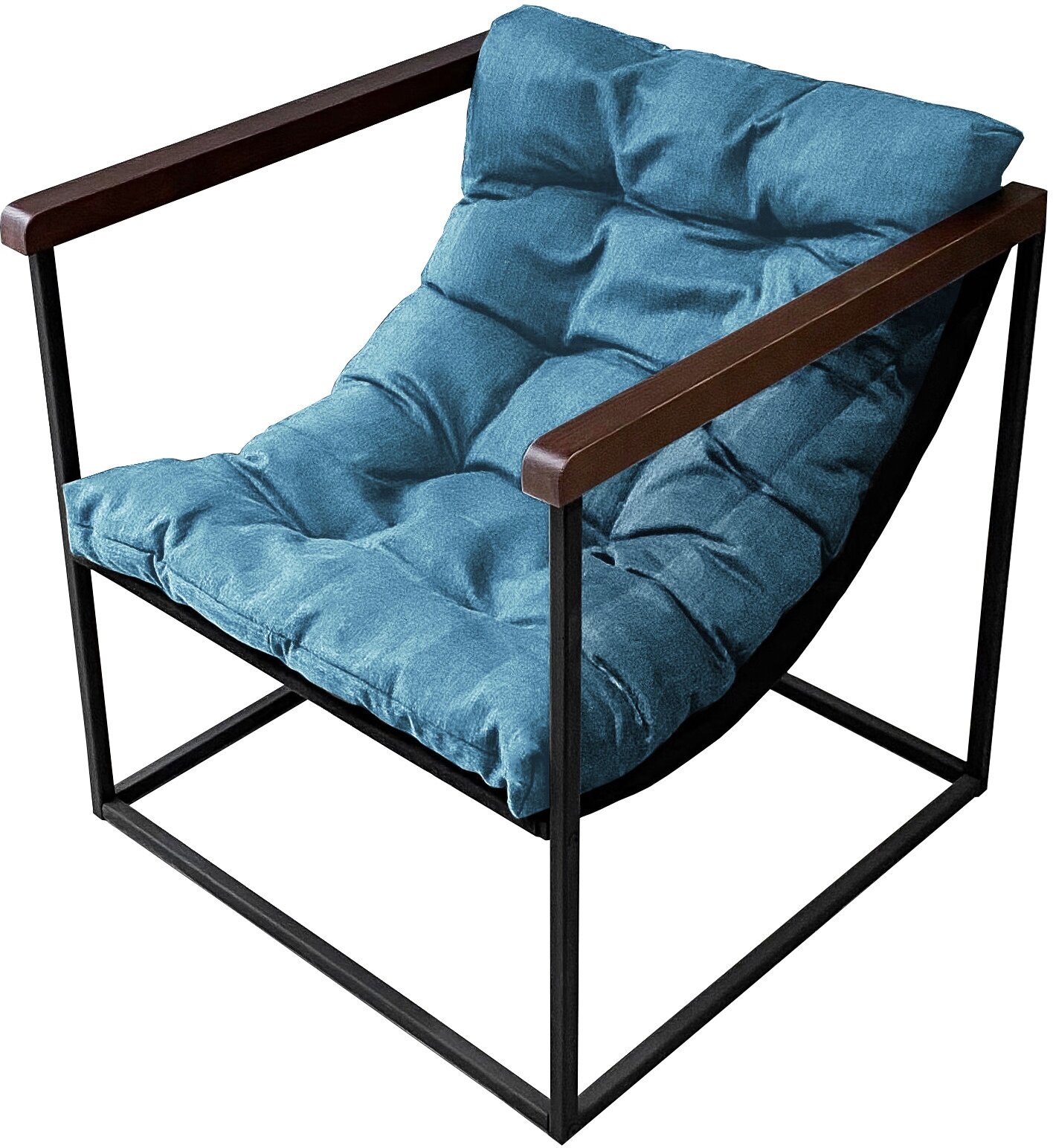 Кресло лофт для дома "Лофтовик ++"Blue - фотография № 1