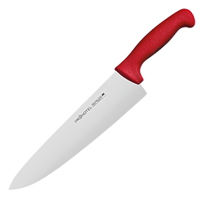 Нож поварской «Проотель»; сталь нерж, пластик, L=380/240, B=55мм; красный, металлич, Prohotel, QGY - AS00301-05Red
