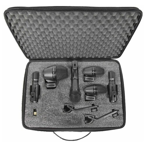 Shure PGADrumkit6 набор инструментальных микрофонов для подзвучки ударных shure pgadrumkit6 комплект из 6 микрофонов для ударных 1 х pga52 2 х pga56 1 х pga57 2 х pga81 2