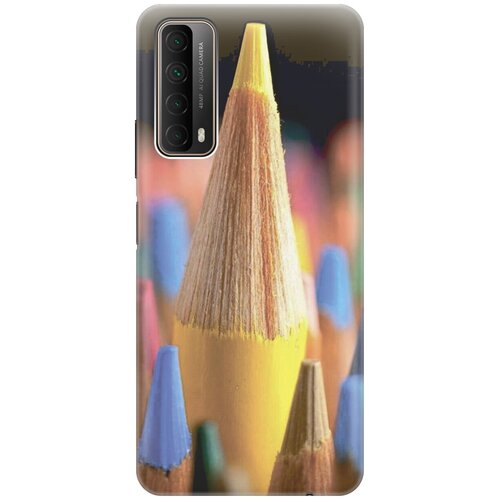 фото Силиконовый чехол на huawei p smart (2021) / хуавей п смарт (2021) с принтом "желтый карандаш gosso
