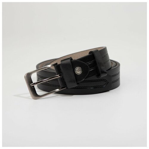фото Ремень мужской ширина 3 5 см винт пряжка металл цвет чёрный барсоня