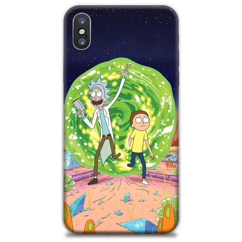 фото Чехол-наклейка виниловый skinz для iphone xs морти green