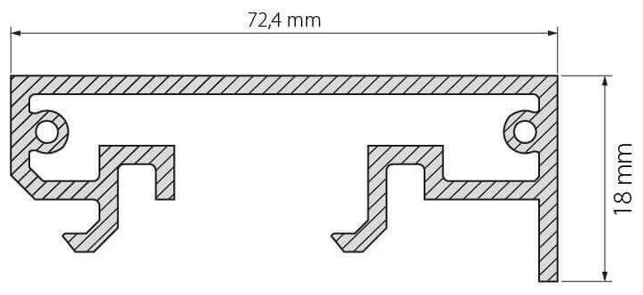 Arlight Профиль-держатель KLUS-POWER-W70-BASE-2000 ANOD (Arlight, Алюминий) 019883