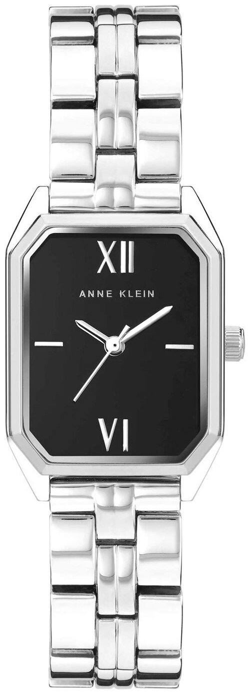 Наручные часы ANNE KLEIN Metals 3775BKSV, серебряный, черный
