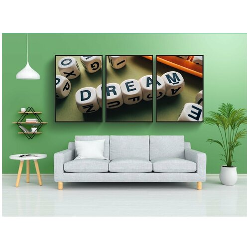 фото Набор модулных постеров для интерьера "мечтать, слово, письма" 60x90 см. в тубусе, без рамки lotsprints