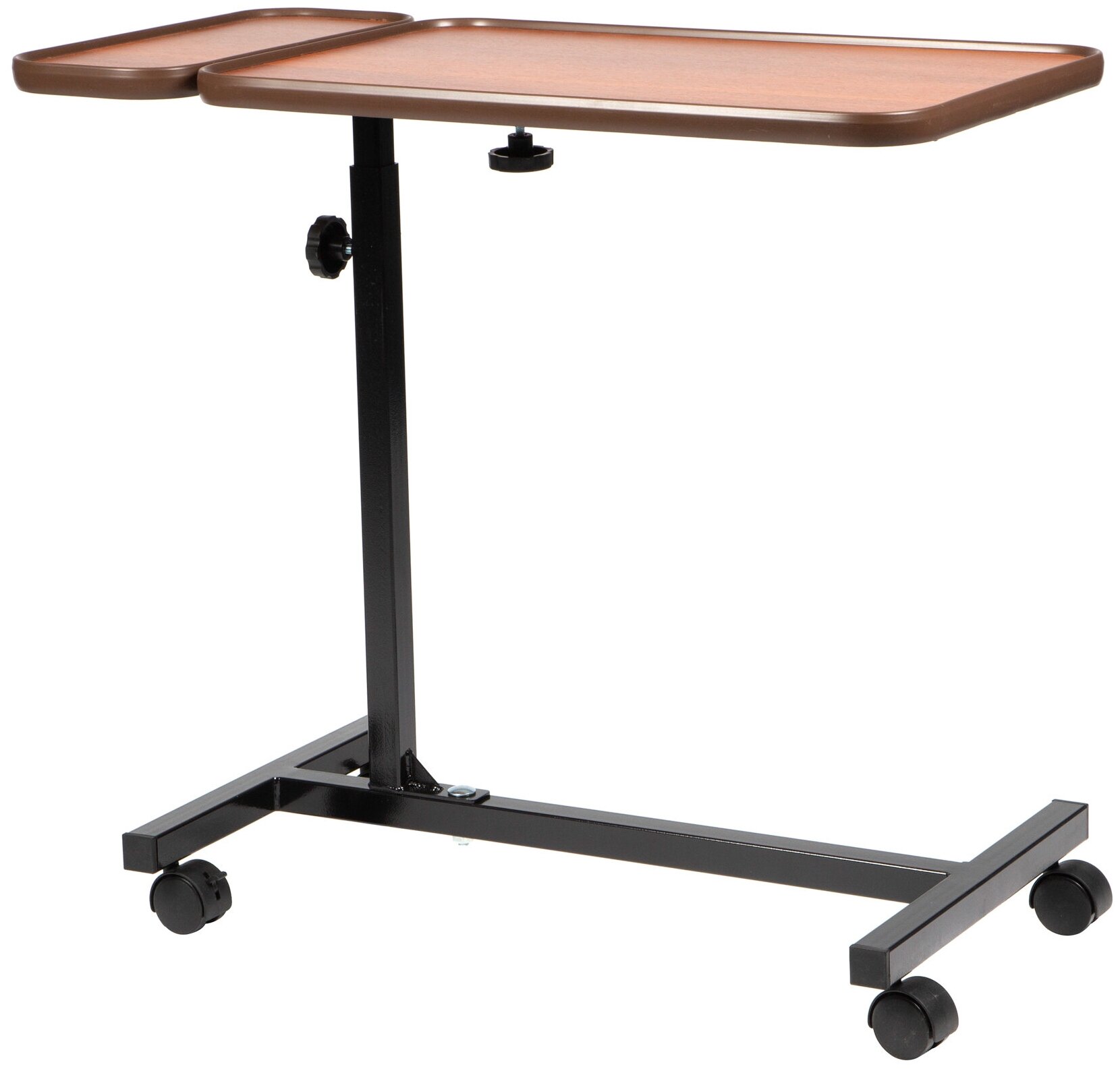 Двухуровневый журнальный прикроватный столик с возможностью угла наклона ORTO-1250, коричневый