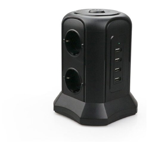 Сетевой фильтр TESSAN TP-VB4U6E, черный