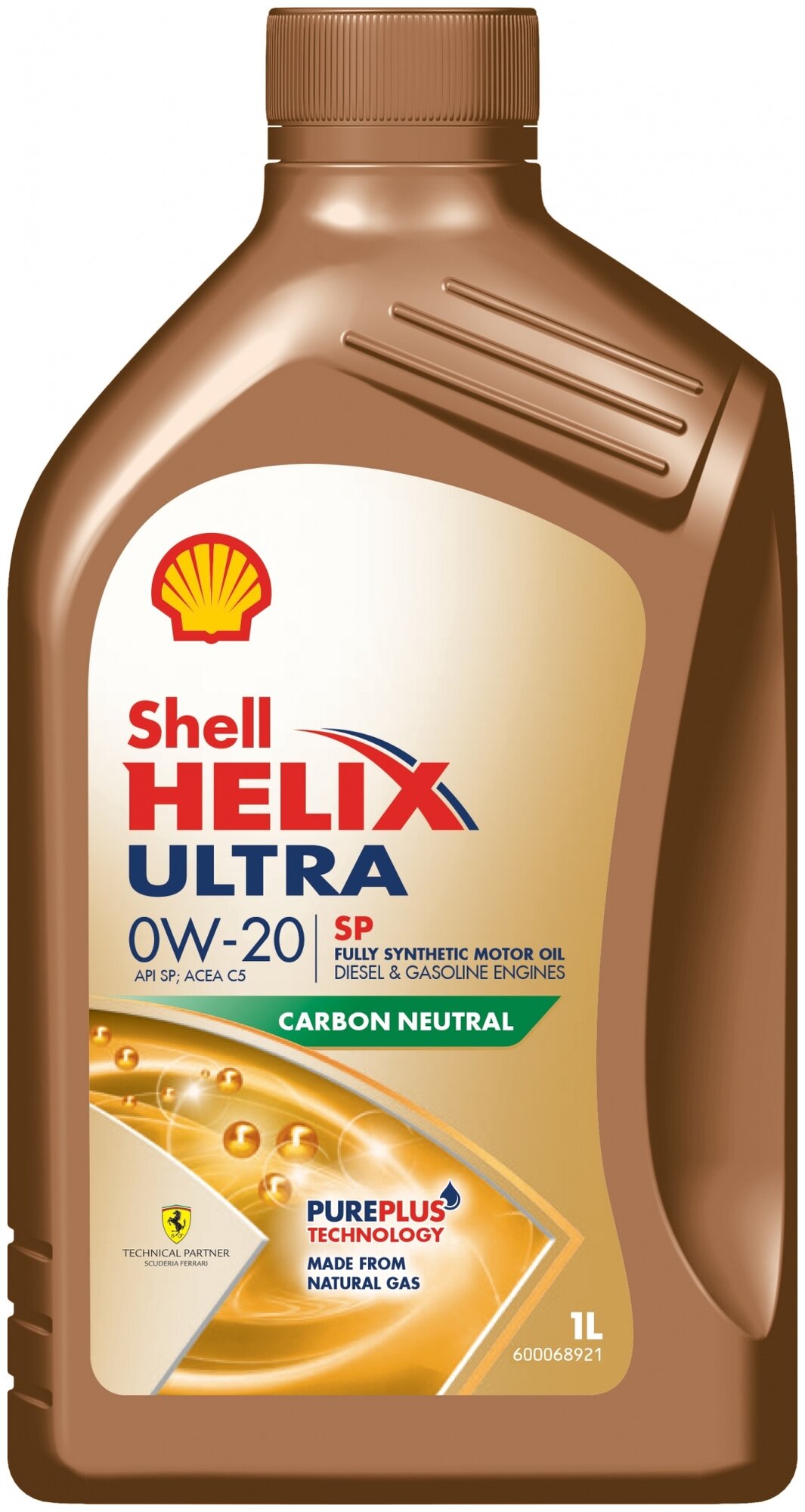 Синтетическое моторное масло SHELL Helix Ultra 0W-20 SP