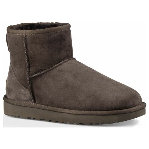 фото Низкие угги ugg classic mini ii 1016222_cho замшевые зимние с мехом коричневые (37)