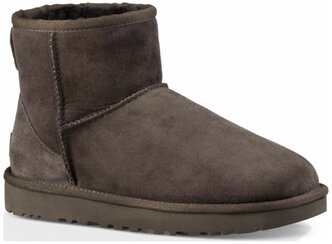 Низкие угги UGG Classic Mini Ii 1016222_CHO замшевые зимние с мехом коричневые (37)