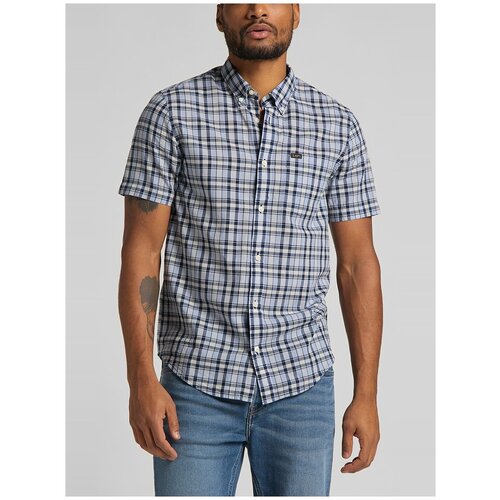 фото Рубашка lee button down ss washed blue мужчины l886kzlr xxl