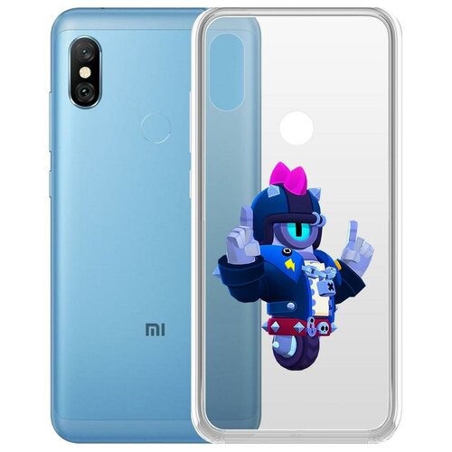фото Чехол-накладка clear case brawl stars-дикий сту для xiaomi redmi note 6 pro krutoff group