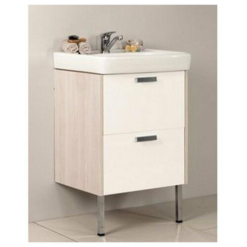 фото Тумба под раковину акватон йорк 55 1a170501yoav0 белый/ясень фабрик, 52х60х45