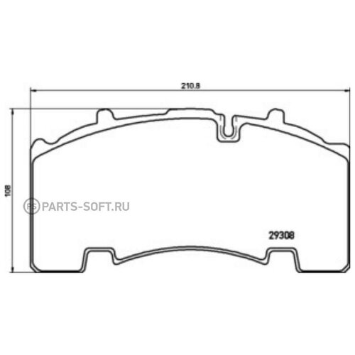 don cvp094k Колодки тормозные bpw saf дисковые (с выточкой,оси saf skrb 9022k01/sk7)(4шт.) don