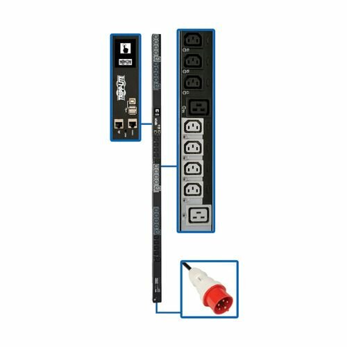 Распределитель питания Tripplite PDU3XEVSR6G20 11.5kW 3phase Switched PDU 24xC13 6xC19 - фото №4