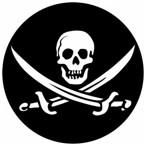 фото Наклейка kamukamu пиратский флаг