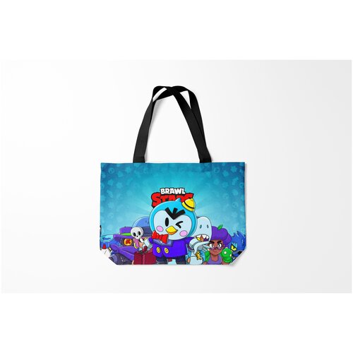 фото Сумка-шоппер / 46х35 см / геймерам / brawl stars mr.p burnettie