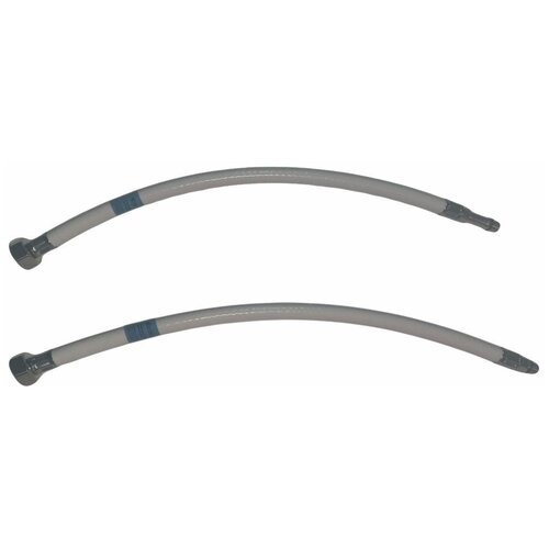 Гибкая подводка, гибкая подводка для смесителя, полимерная, 7 мм, гайка 1/2 - штуцер длин., гайка 1/2 - штуцер кор., белая, 60 см (набор)