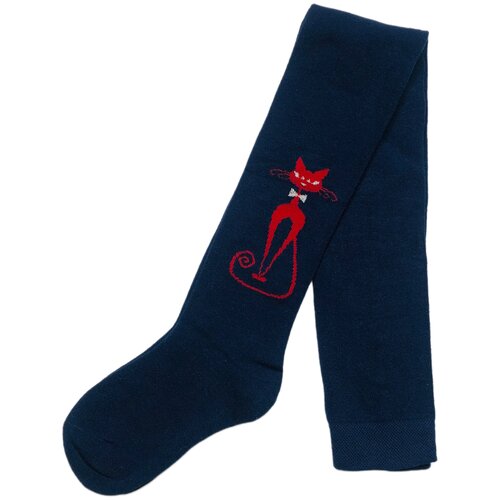 Колготки Роза ветров для девочек, фантазийные, размер 98-104, синий