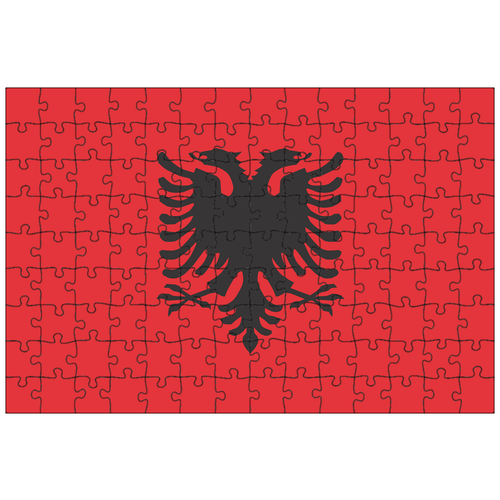 фото Магнитный пазл 27x18см."флаг, албания, страна" на холодильник lotsprints
