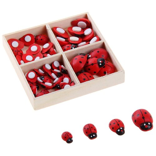 фото Наклейки "букашки" 4 размера, набор 52 шт. yandex market