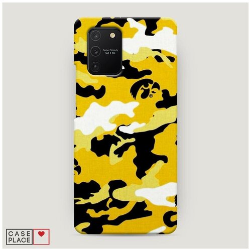 фото Чехол пластиковый samsung galaxy a91 жетлый камуфляж case place