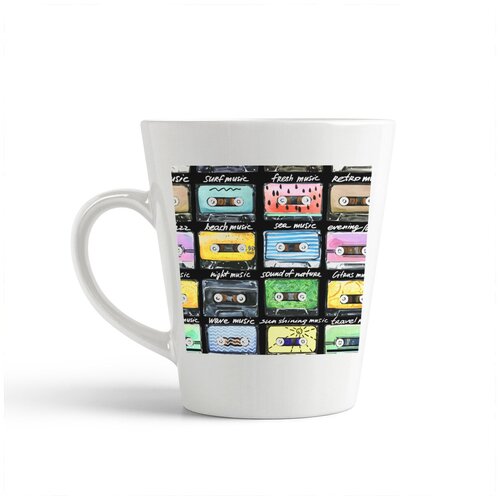 фото Кружка-латте coolpodarok "графика. кассеты2"