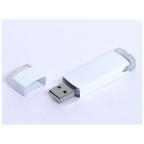 Классическая металлическая флешка для нанесения логотипа (32 Гб / GB USB 2.0 Белый/White 014 Интересная оптом от интернет магазина)