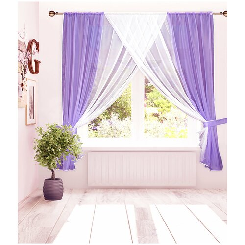 фото Комплект штор галант сиреневый арт. 2720129 (280х180 см -1шт)
