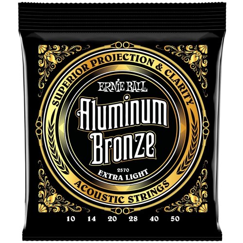 фото Ernie ball 2570 aluminum bronze extra light 10-50 струны для акустической гитары