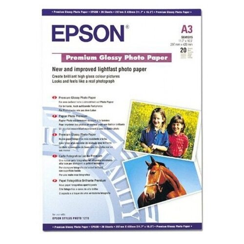 Фотобумага Epson A3+ 250г/м2 глянцевая 20л C13S041316