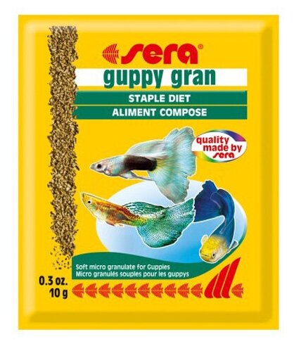 Сера Корм для гуппи Guppy gran 10 г (35 пакетиков) (S0712) - фотография № 2