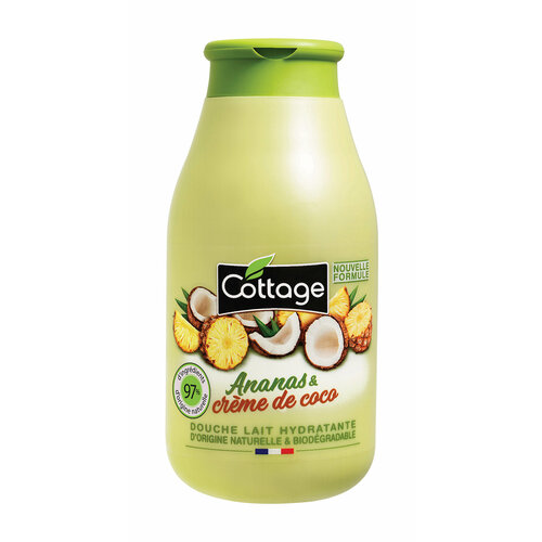 COTTAGE Молочко для душа Moisturizing Shower Milk - Pineapple & Coconut cream ананас и кокос, 250 мл