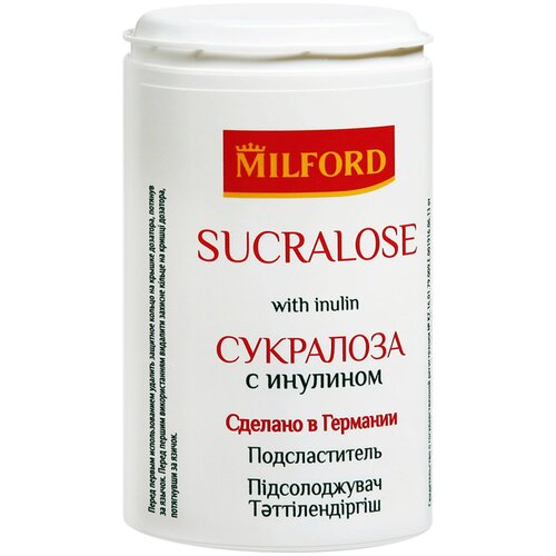 Milford Подсластитель Сукралоза с инулином таблетки, 22.2 г, 370 мл, 370 шт. в уп.