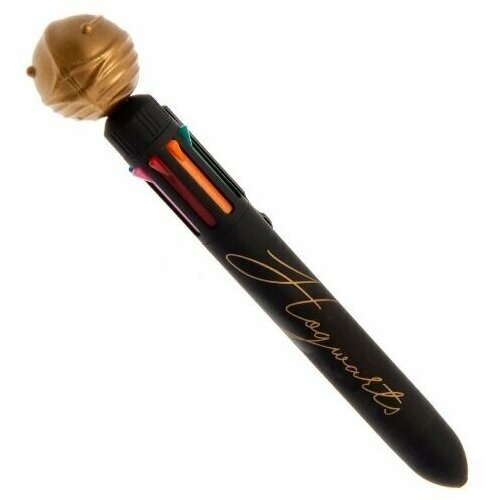 Ручка с цветными стержнями (7 цв.) с золотым снитчем Harry Potter