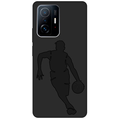 Матовый чехол Basketball для Xiaomi 11T / 11T Pro / Сяоми 11Т / 11Т Про с 3D эффектом черный матовый чехол trekking для xiaomi 11t 11t pro сяоми 11т 11т про с 3d эффектом черный