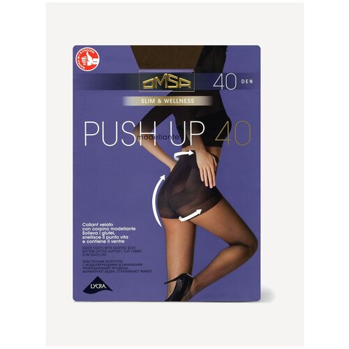 Колготки Omsa Push Up, 40 den, размер 4, коричневый