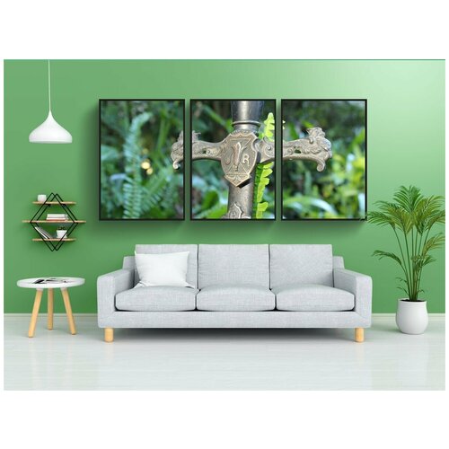 фото Набор модулных постеров для интерьера "меч, средневековый, оружие" 60x90 см. в тубусе, без рамки lotsprints