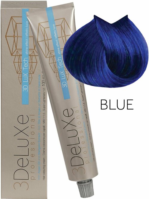 3Deluxe крем-краска для волос 3D Lux Tech корректор, синий