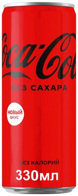 Газированный напиток Coca-Cola Zero, 0.33 л, металлическая банка, 12 шт. Беларусь