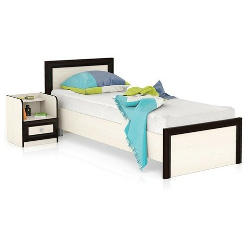 фото Аврора кровать 800 + тумба, цвет дуб/венге, сп. м. 800х2000 мм., б/м, б/о диваны и кровати