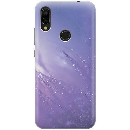 Силиконовый чехол на Xiaomi Redmi 7, Сяоми Редми 7 с эффектом блеска Капли на синей траве силиконовый чехол на xiaomi redmi 8a сяоми редми 8а с эффектом блеска капли на синей траве