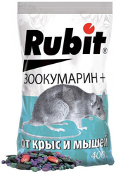 Средство от крыс и мышей зерновая смесь ЗООКУМАРИН+ 400г Рубит